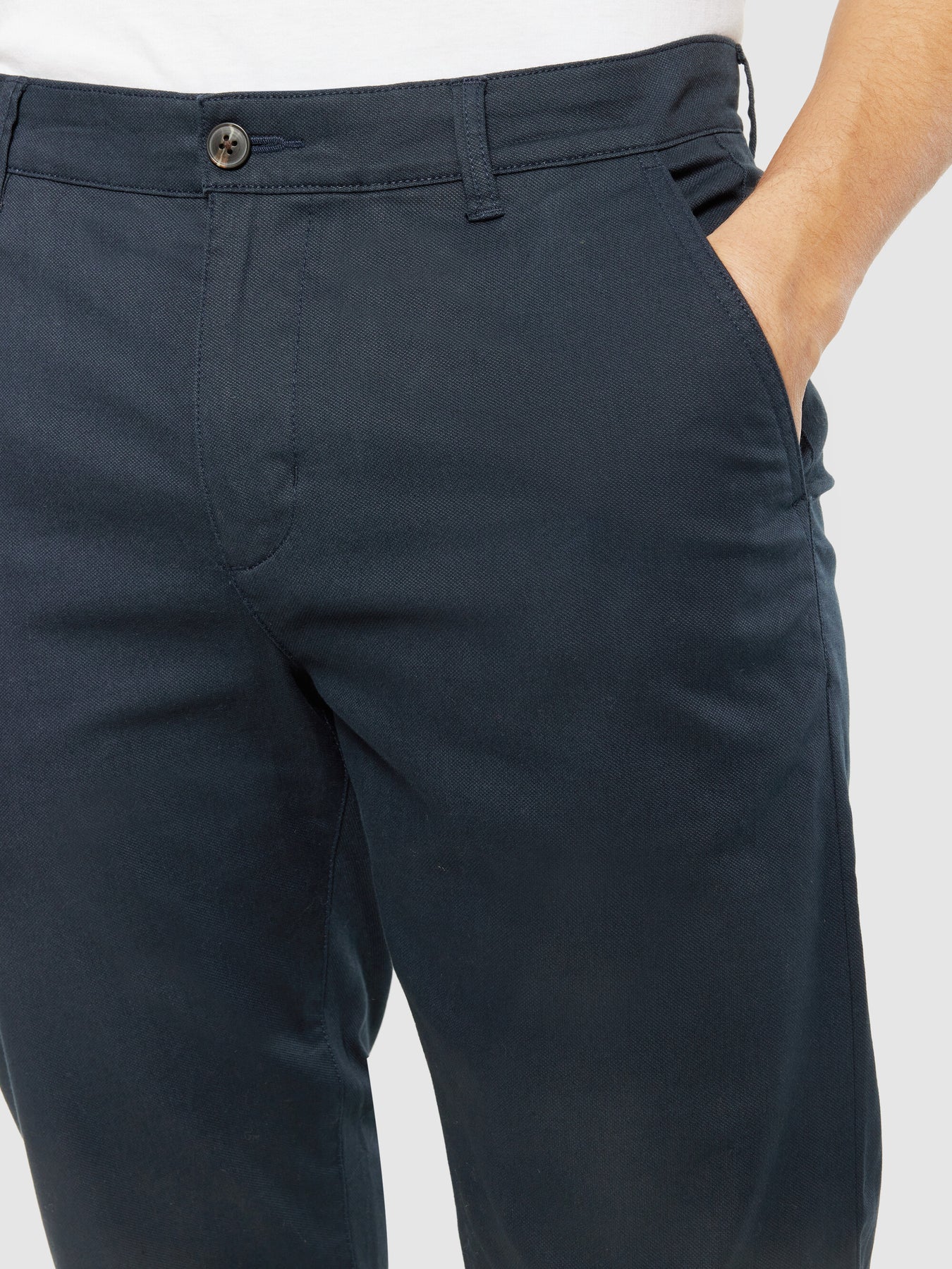 Pantalon droit en coton bio | Marine "chuck regular canvas total eclipse"