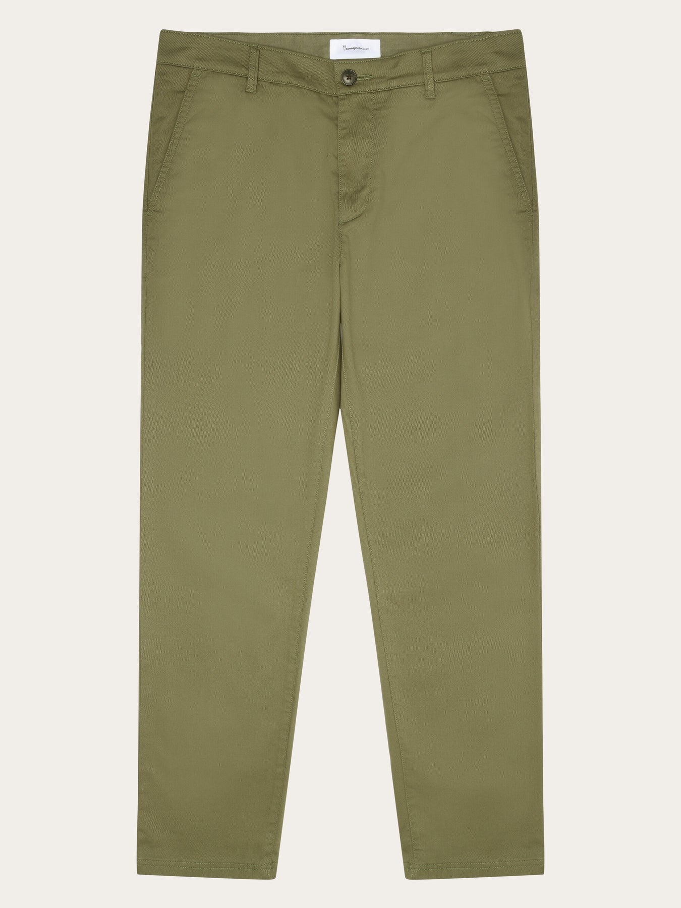 Pantalon droit en coton bio | Vert olive "chuck regular canvas burned olive"