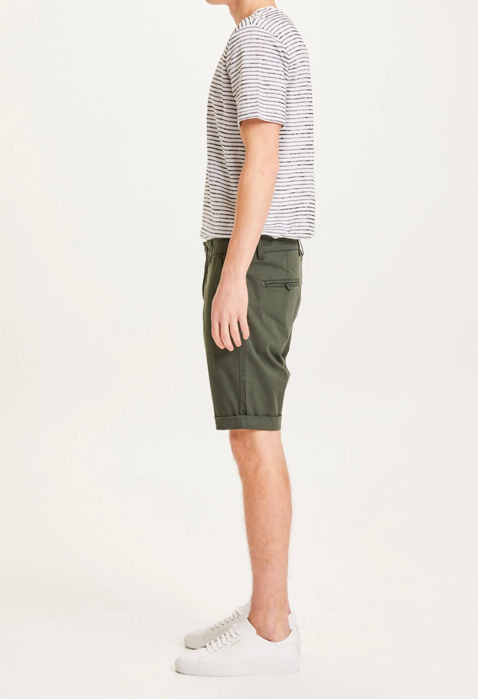 Short chino en coton bio | vert "chino poplin forrest night"