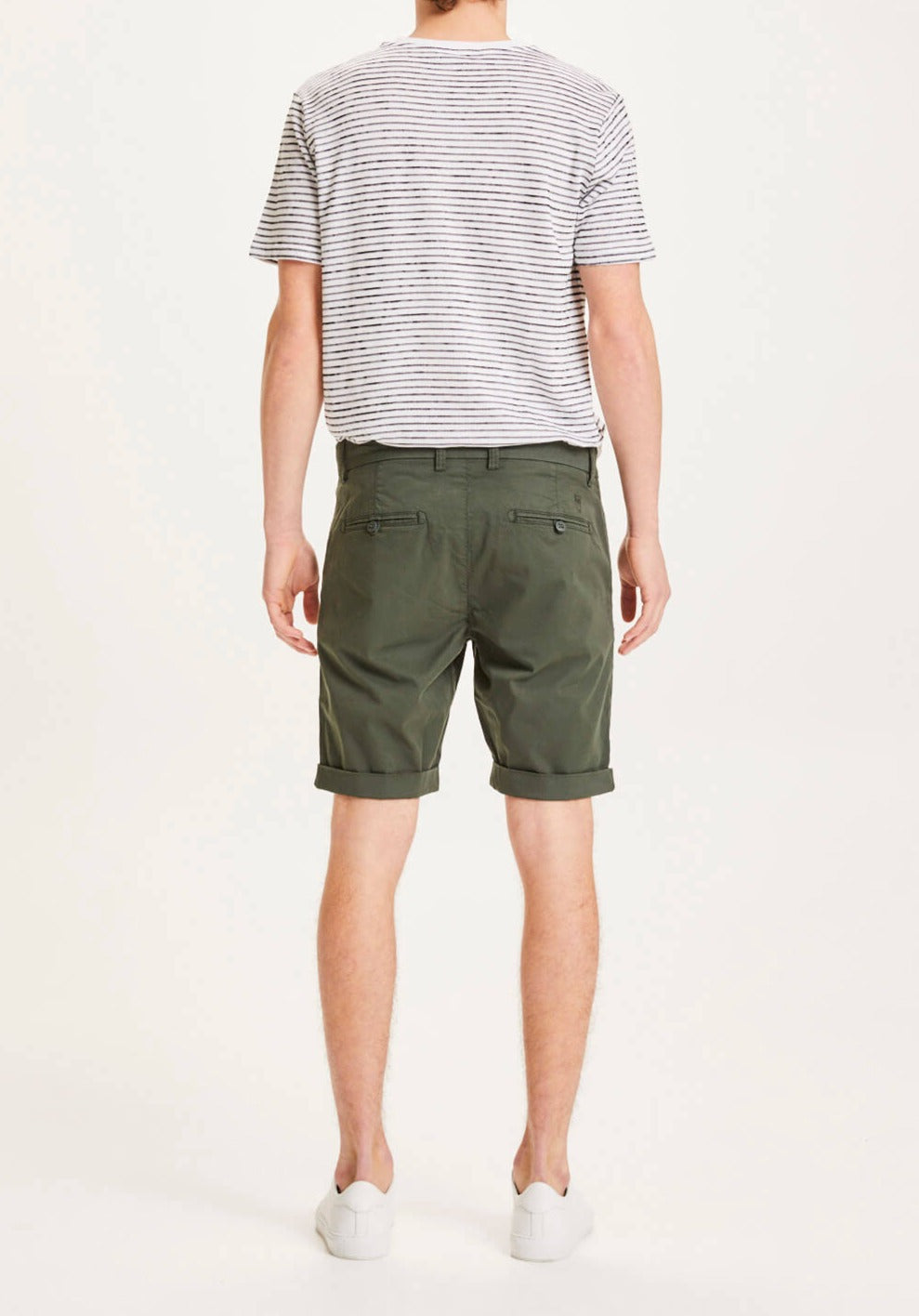 Short chino en coton bio | vert "chino poplin forrest night"