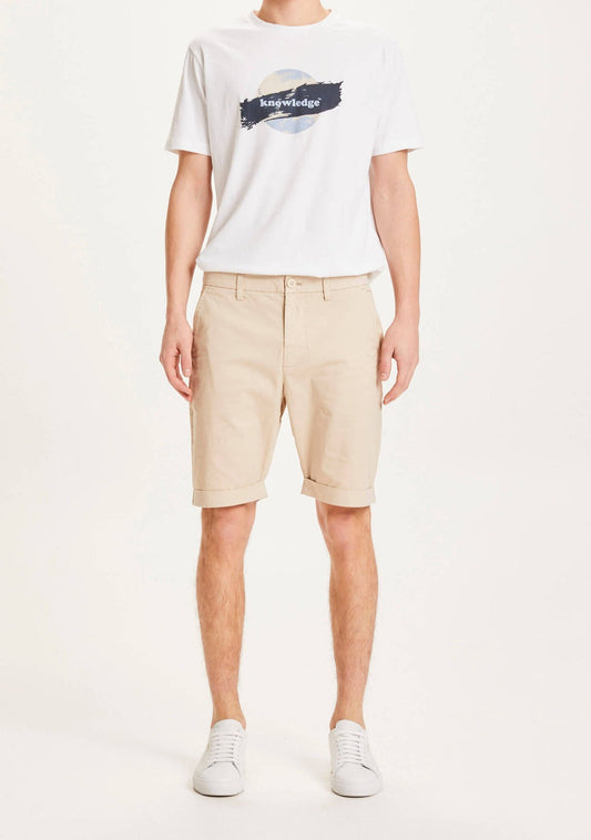 Short chino en coton bio | beige "chino poplin light feather gray"