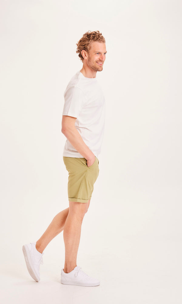 Short chino vert anis en coton bio - chuck sage