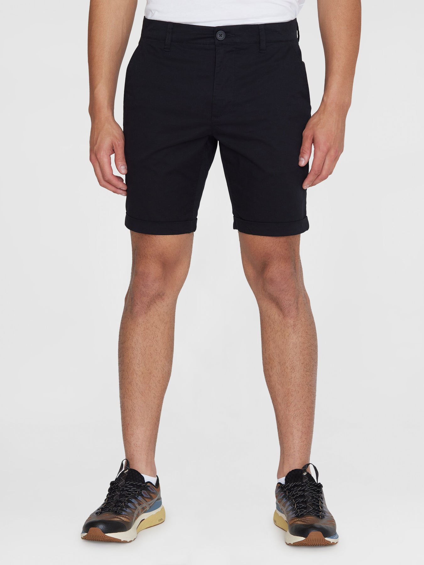Short chino en coton bio | noir "chino poplin black jet"