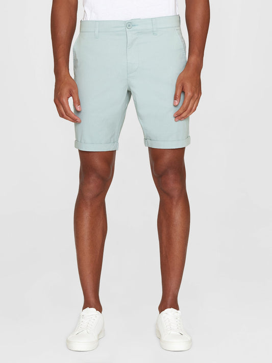 Short chino en coton bio | Bleu clair "chuck regular chino poplin shorts gray mist"