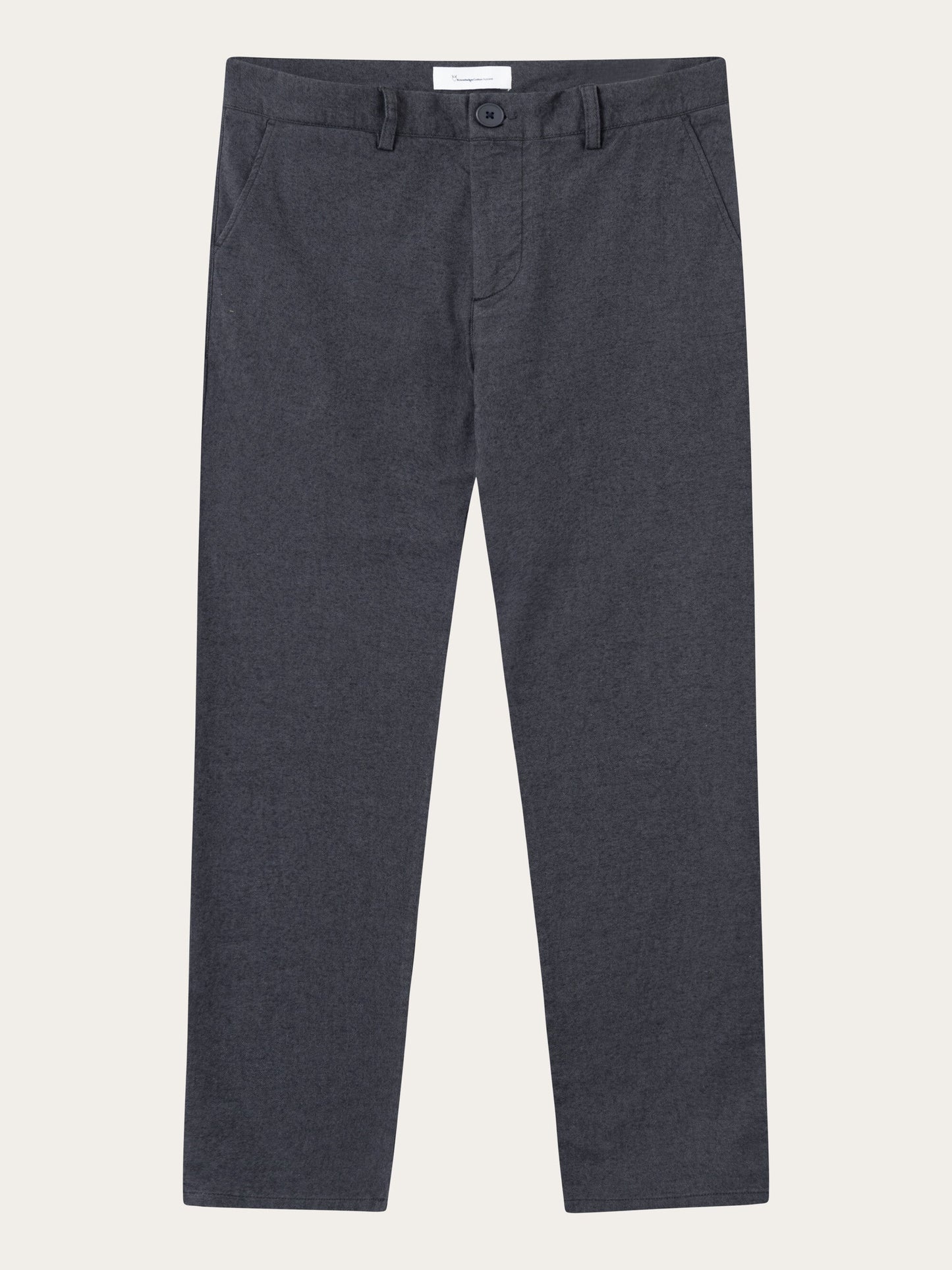 Pantalon droit en coton bio | gris "chuck regular flannel chino pants gray pinstripe"