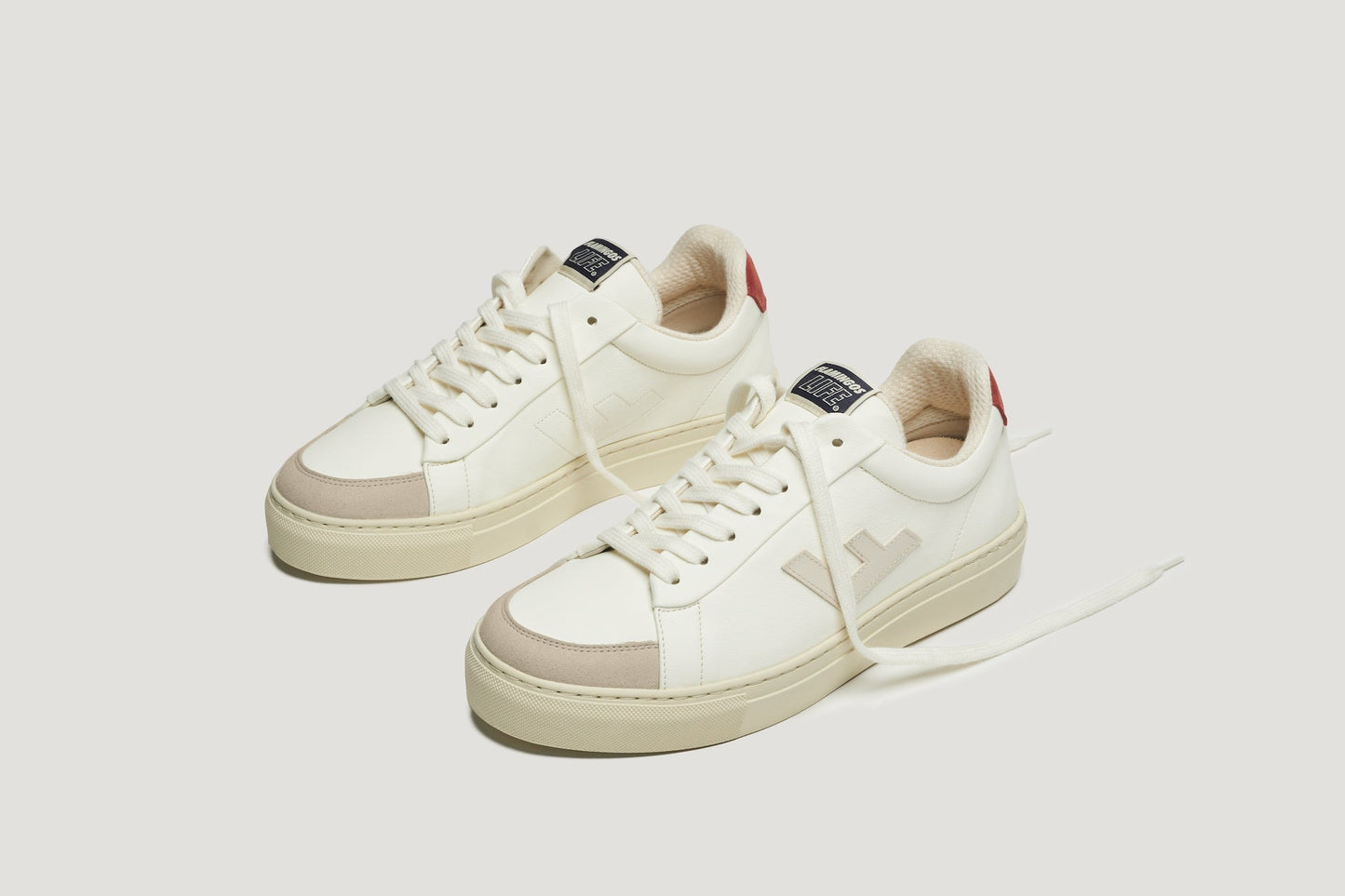 Baskets vegan en recyclé - classic 70s off white grana ecru