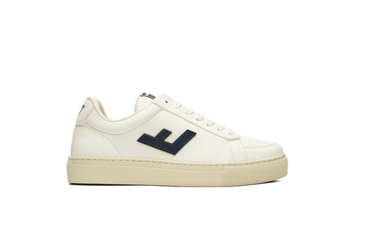 Baskets vegan en recyclé | écru et marine "classic 70s off white navy ecru"