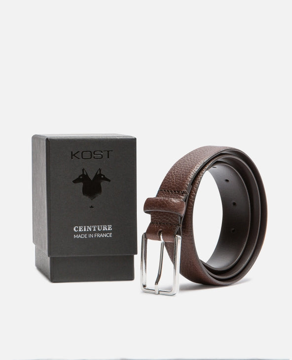 Ceinture en cuir tannage végétal | marron "corleone - marron"