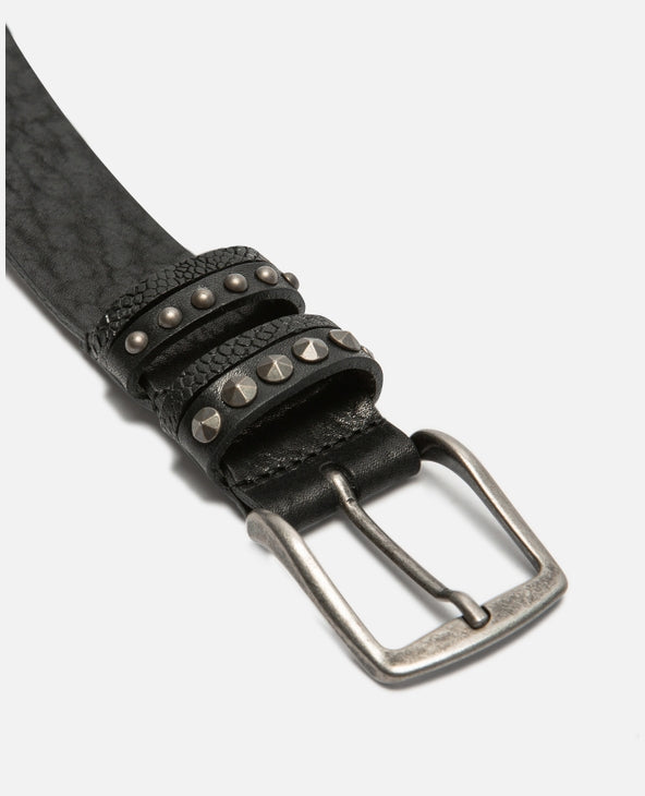 Ceinture en cuir tannage végétal | noir "costello - noir"