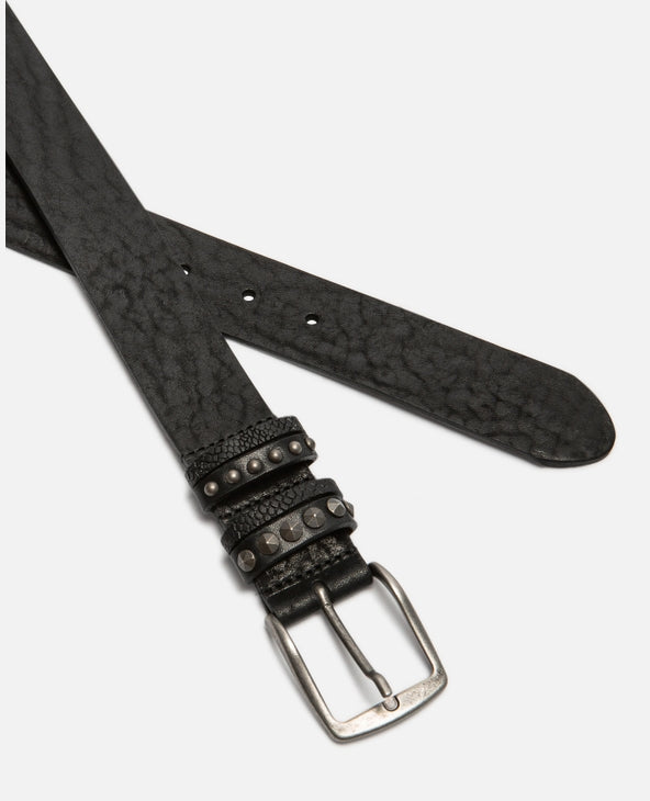 Ceinture en cuir tannage végétal | noir "costello - noir"