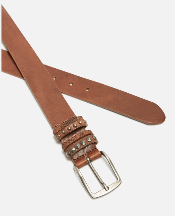 Ceinture en cuir tannage végétal | marron "costello - tabac"