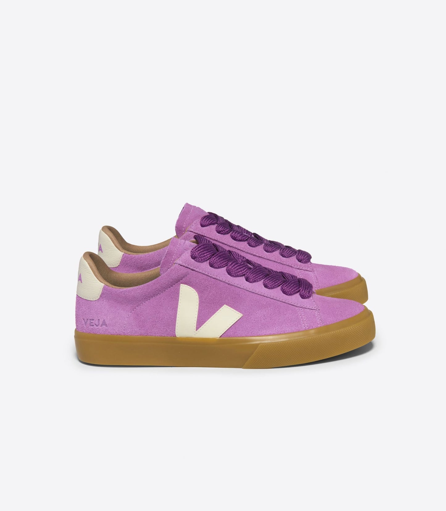 Baskets en daim et cuir sans chrome | violet "campo bold suede mulberry pierre"