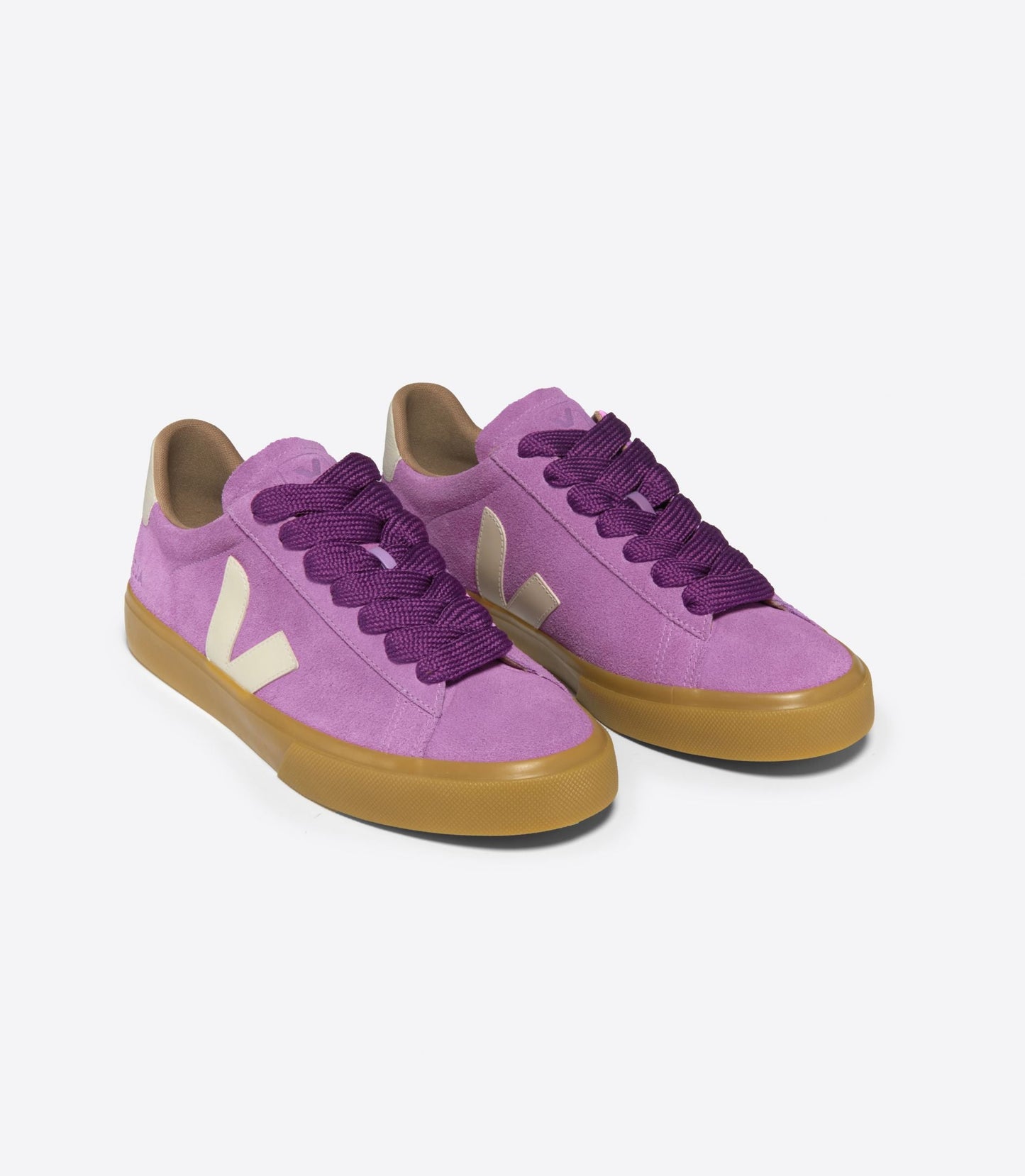 Baskets en daim et cuir sans chrome | violet "campo bold suede mulberry pierre"