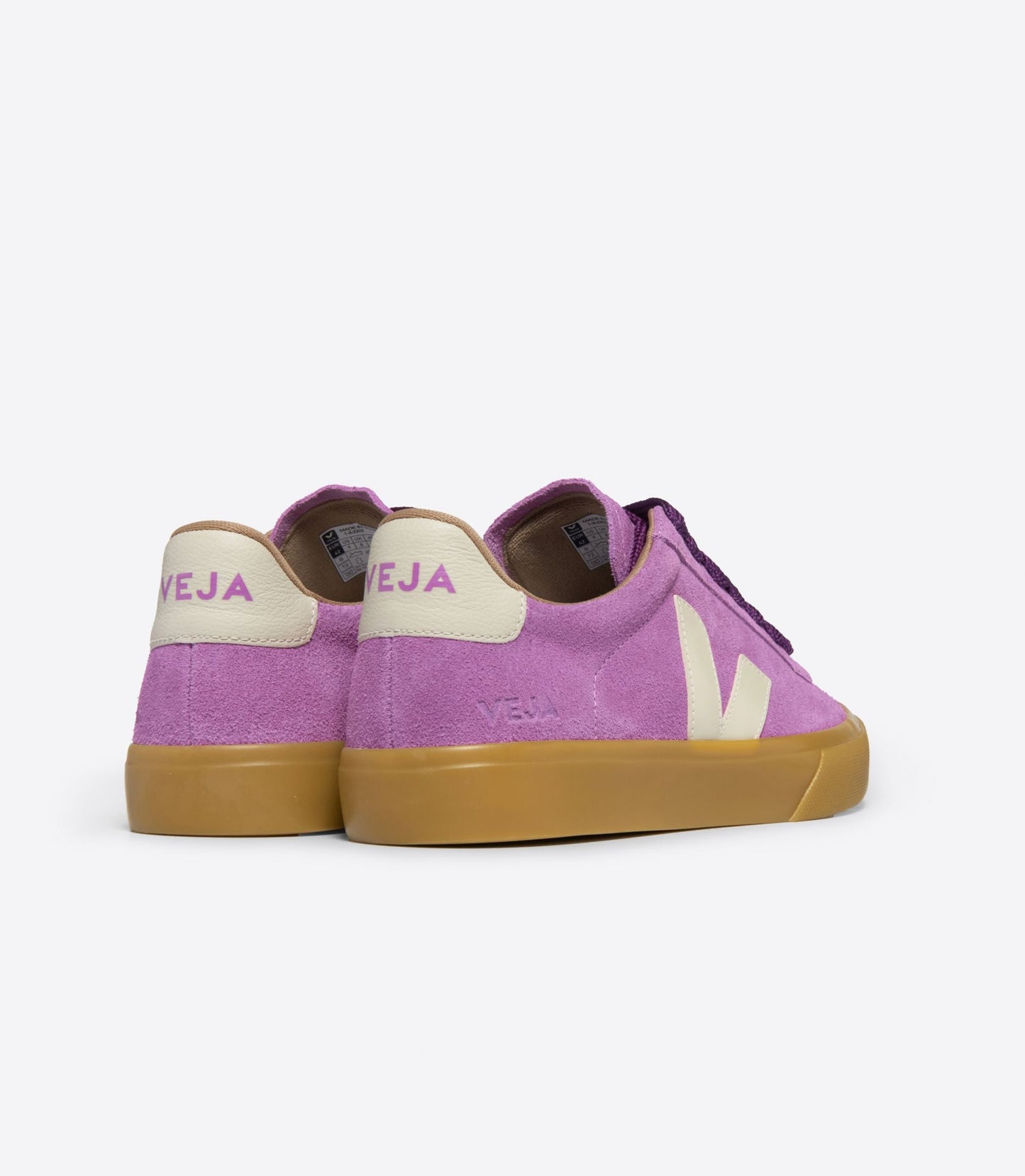 Baskets en daim et cuir sans chrome | violet "campo bold suede mulberry pierre"