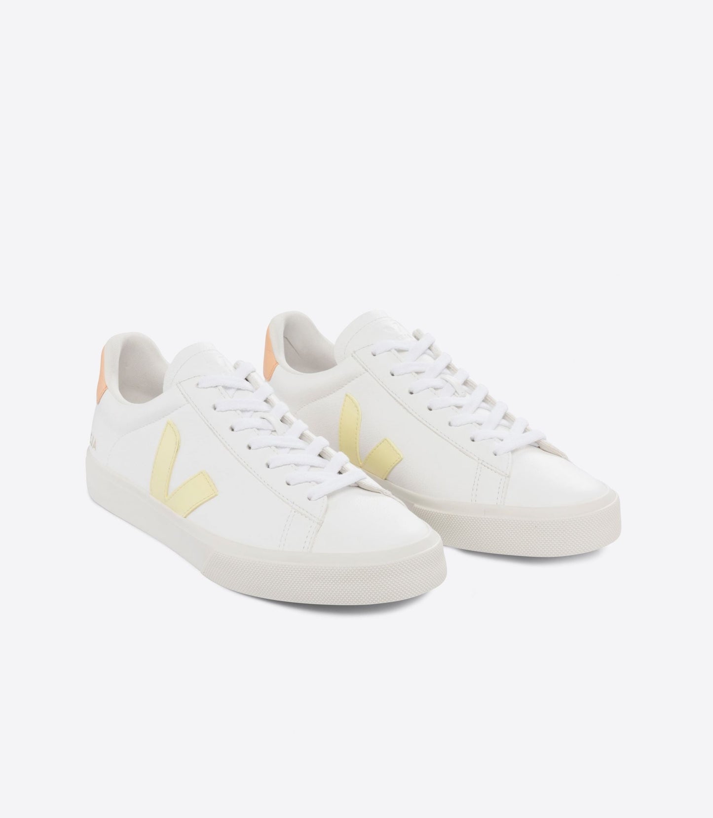Baskets campo chromefree leather extra white sun peach