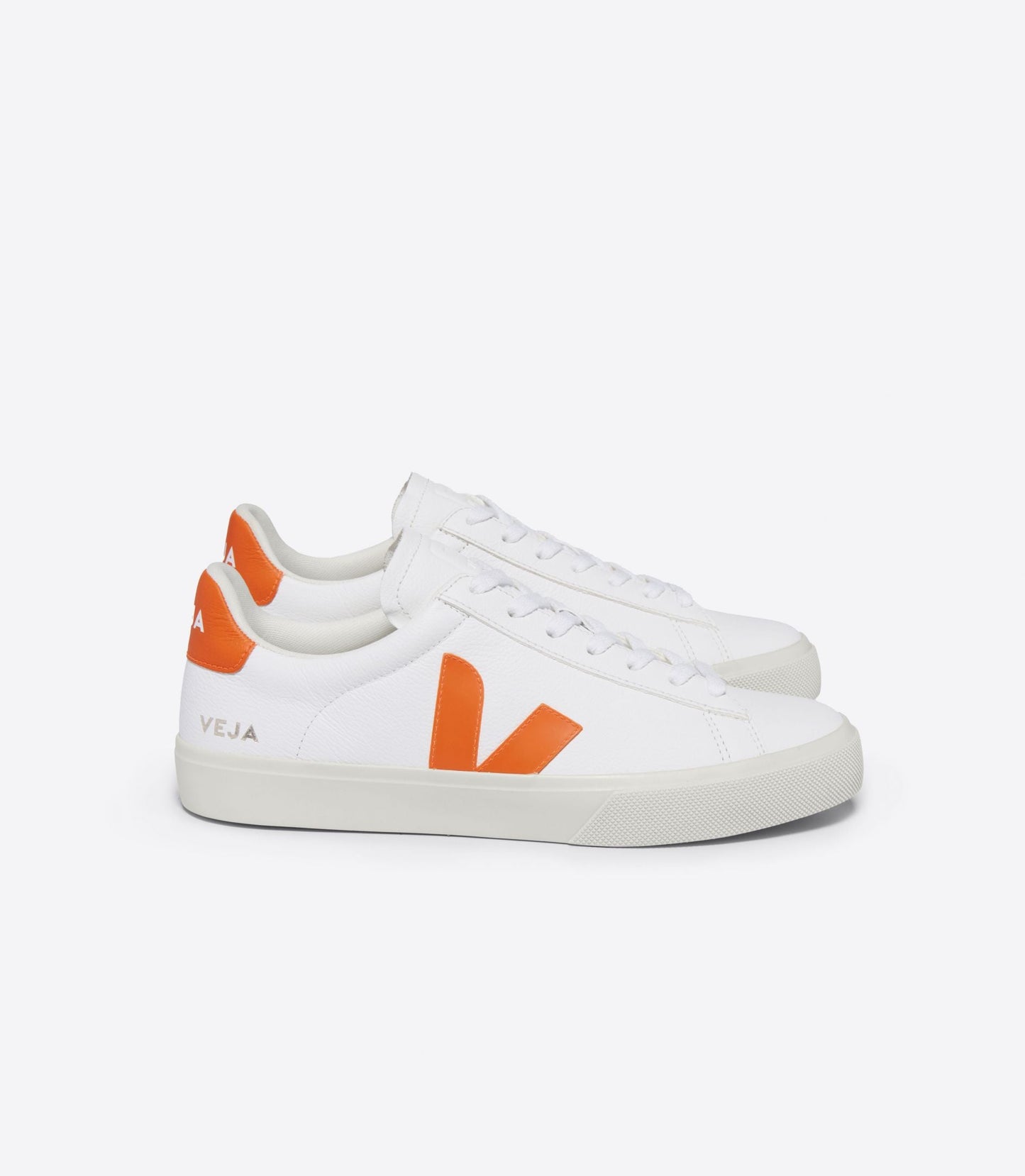 Baskets en cuir sans chrome | blanc et orange "campo chromefree leather white fury"