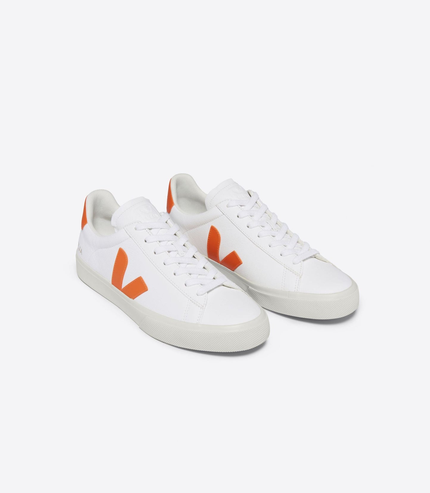 Baskets en cuir sans chrome | blanc et orange "campo chromefree leather white fury"