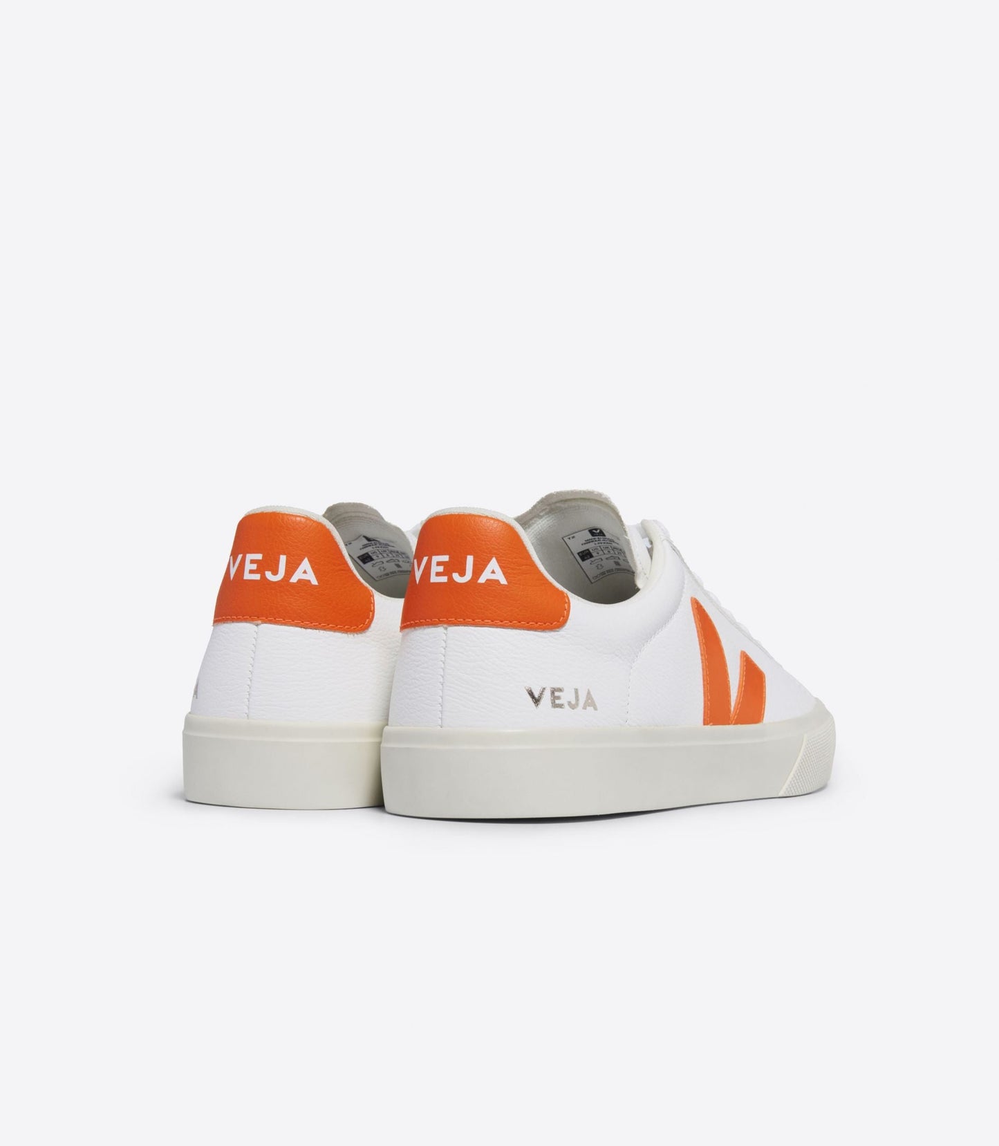 Baskets en cuir sans chrome | blanc et orange "campo chromefree leather white fury"
