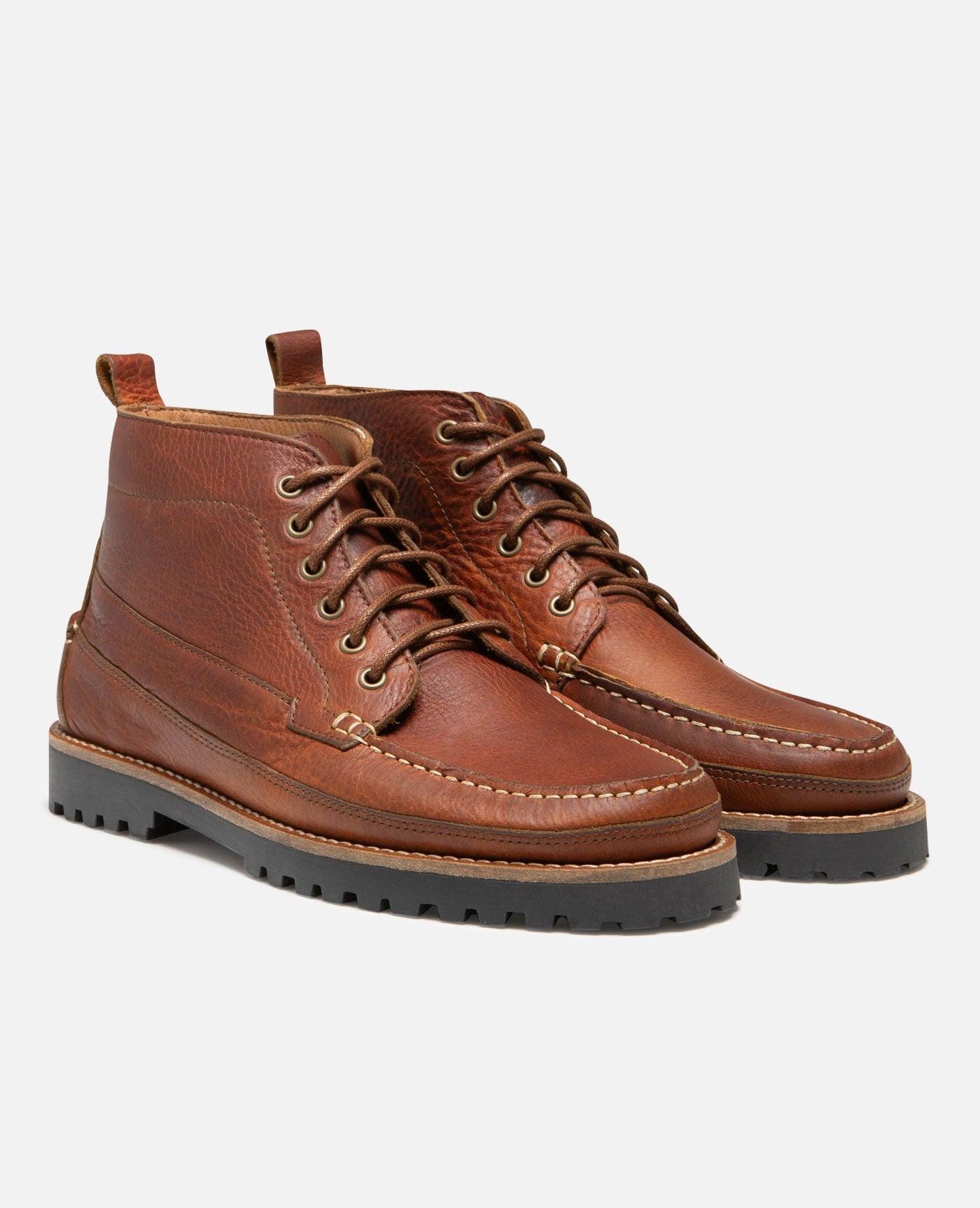 boots Chukka en cuir certifié | Marron "crispy su cognac"