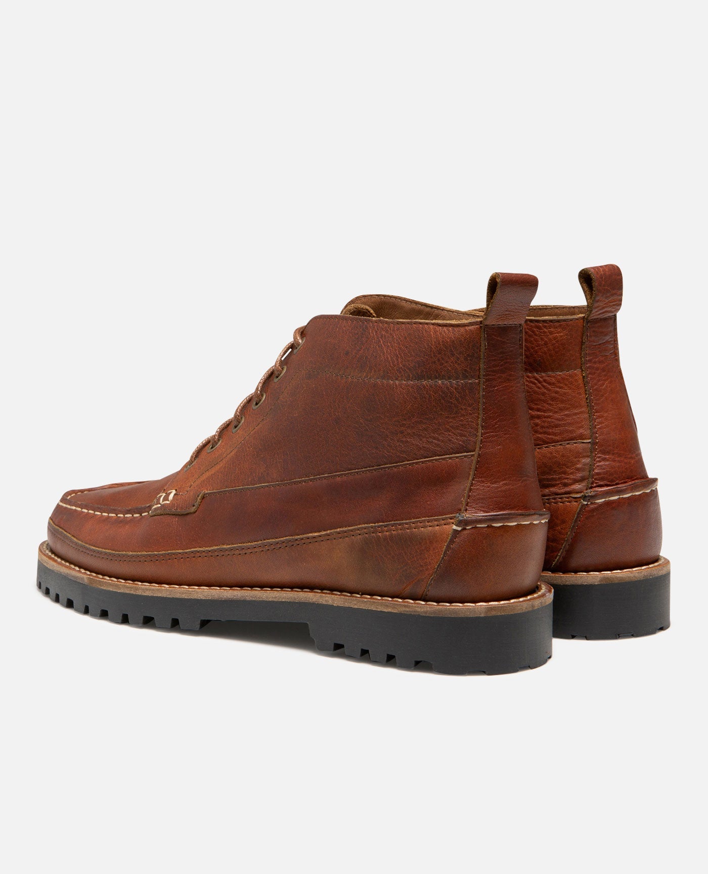 boots Chukka en cuir certifié | Marron "crispy su cognac"