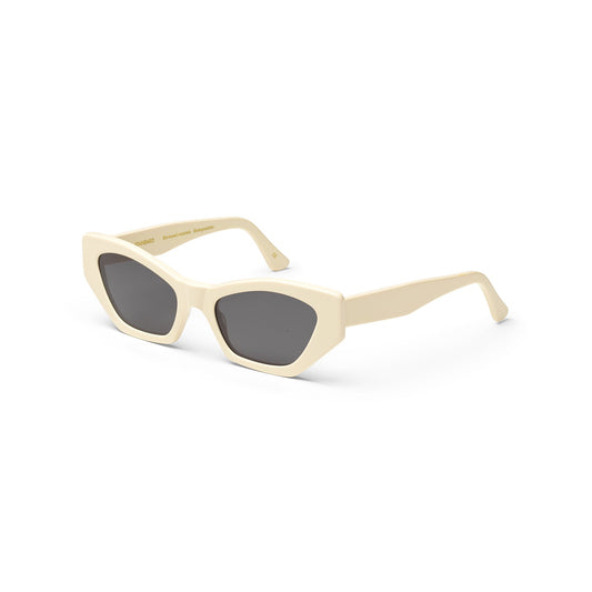 Lunettes de soleil en acetate biodegradable - 07 ivory white solid black