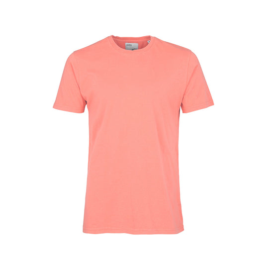 T-shirt corail en coton bio - bright coral