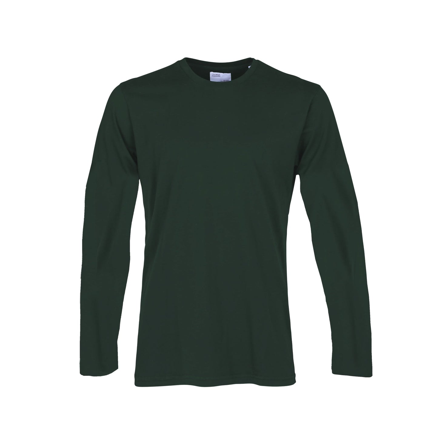 T-shirt manches longues vert foncé en coton bio - hunter green
