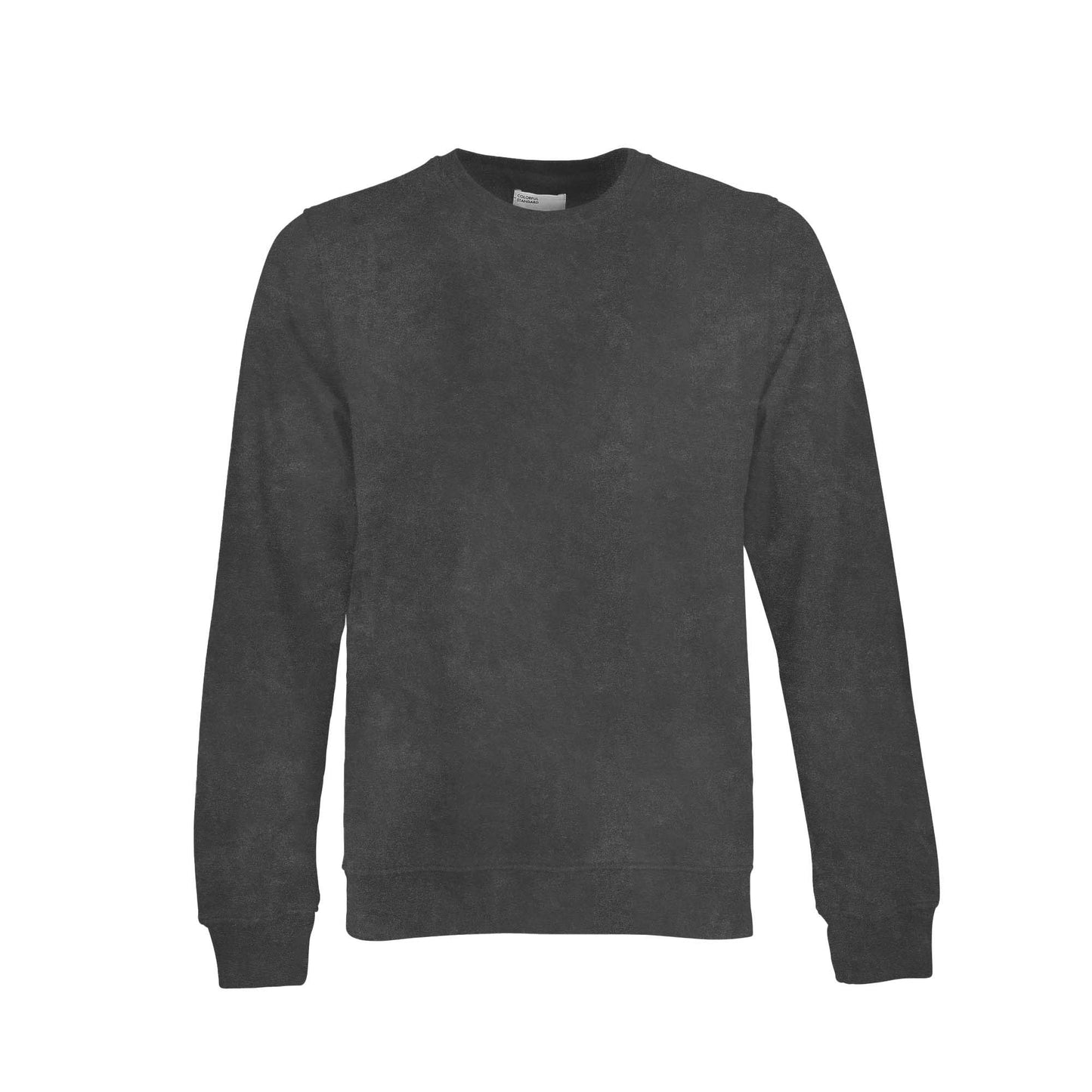 Sweat noir délavé en coton bio - faded black