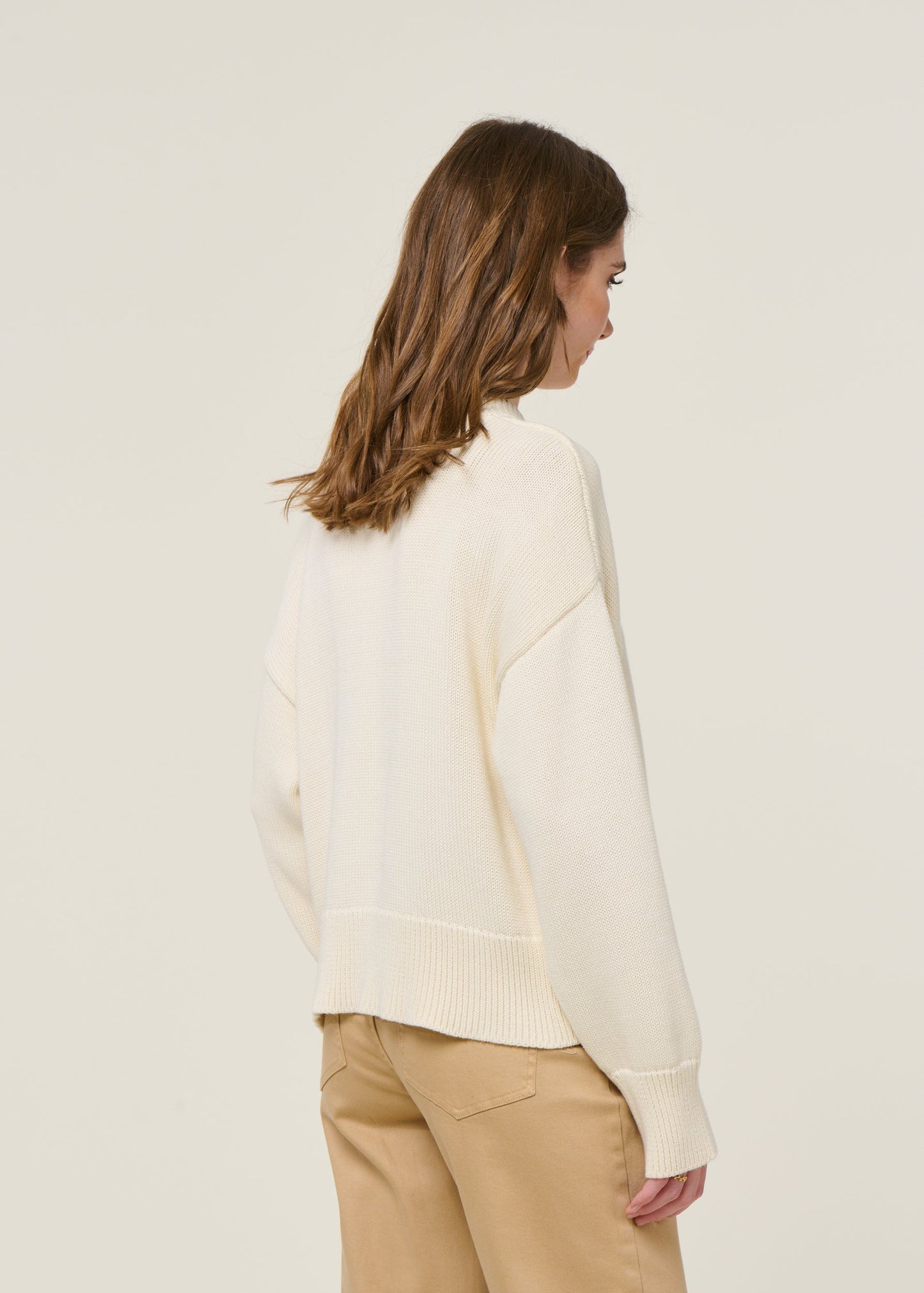 Pull en coton bio | beige "yagmur"