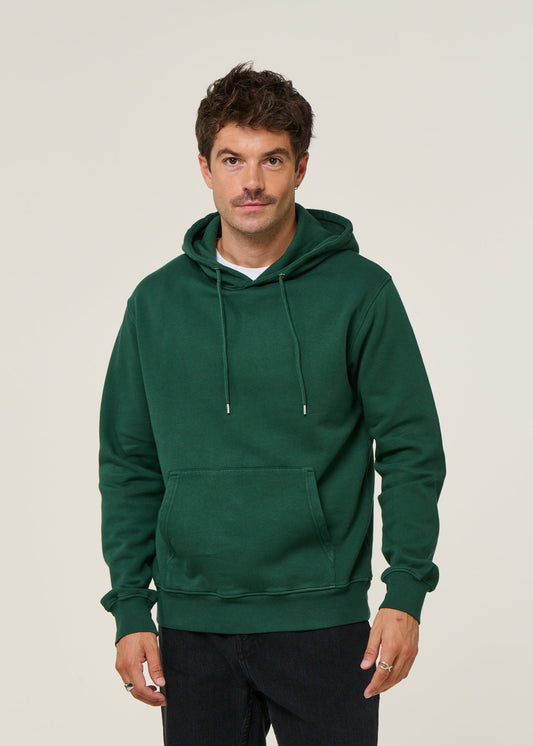 Sweat à capuche en coton bio | vert "Emerald green"