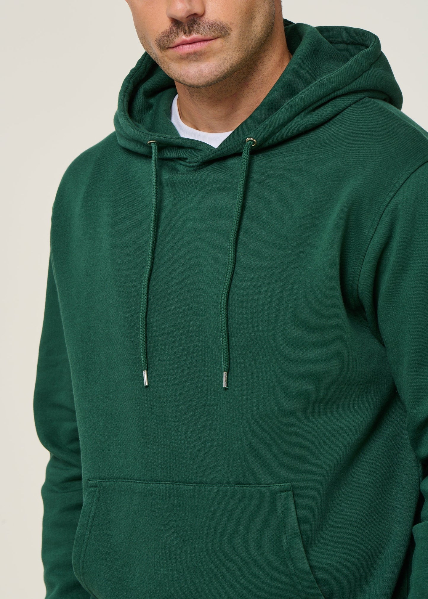 Sweat à capuche en coton bio | vert "Emerald green"