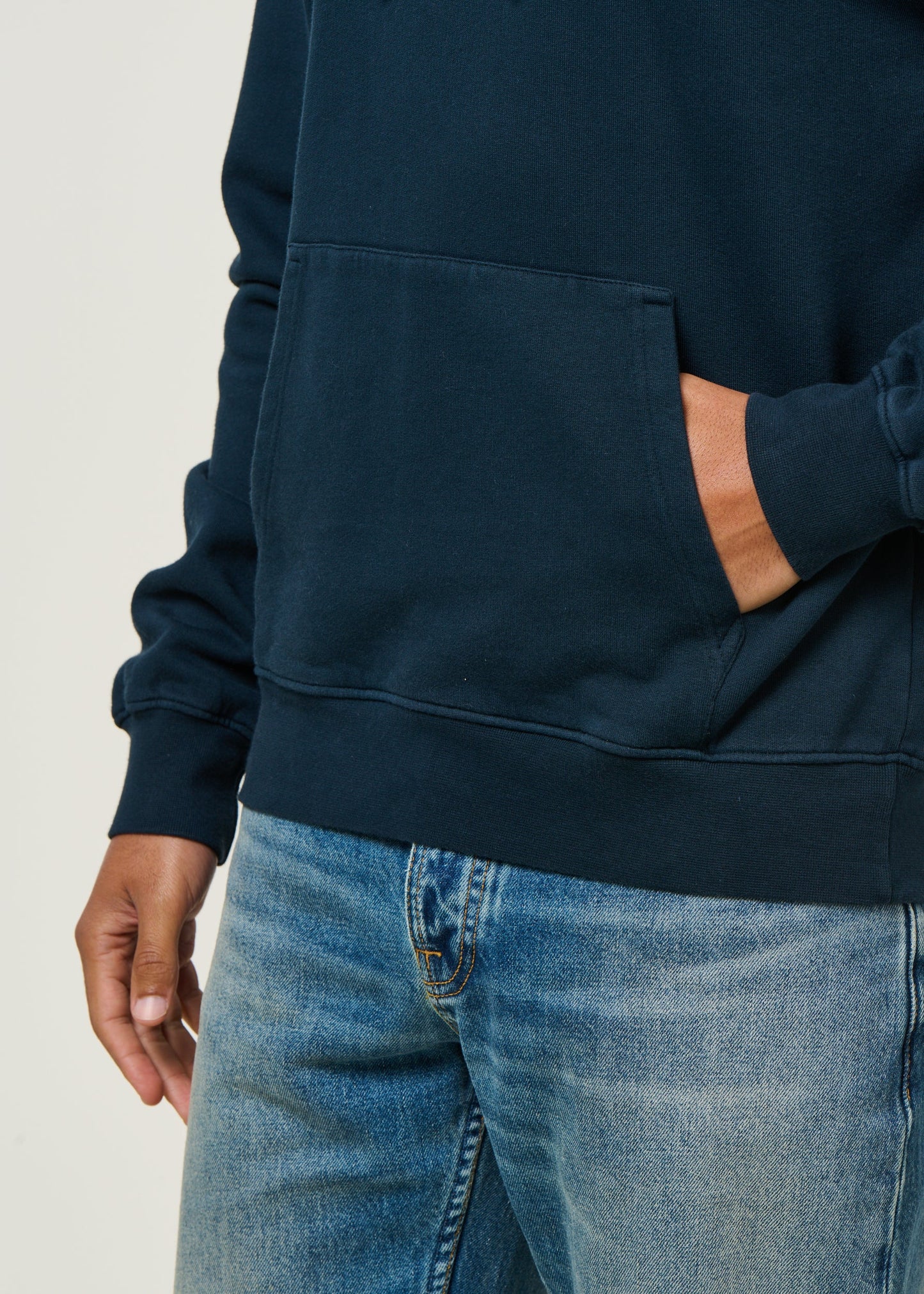 Sweat à capuche en coton bio | marine "Navy blue"