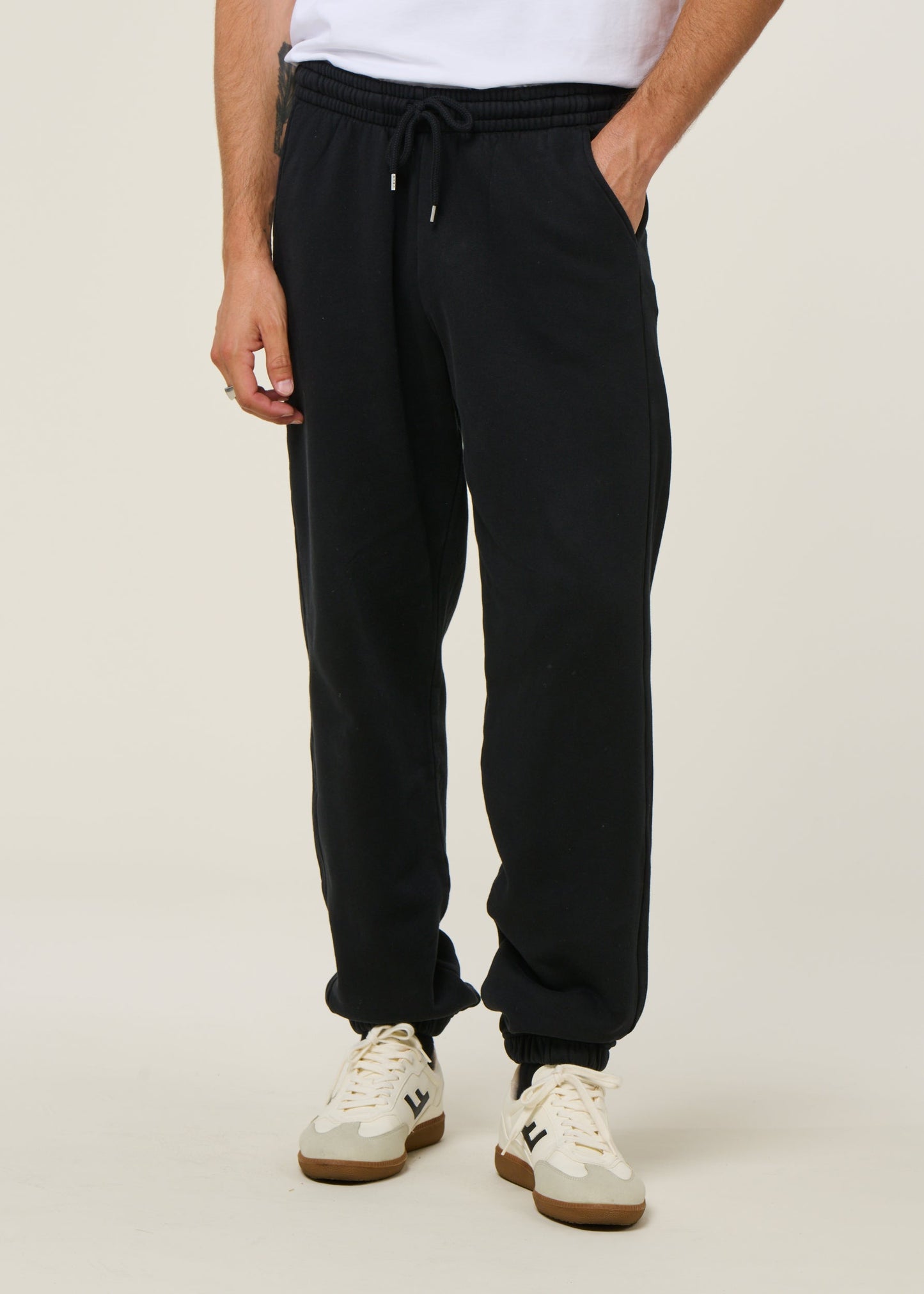 Jogging en coton bio | noir "Deep black"