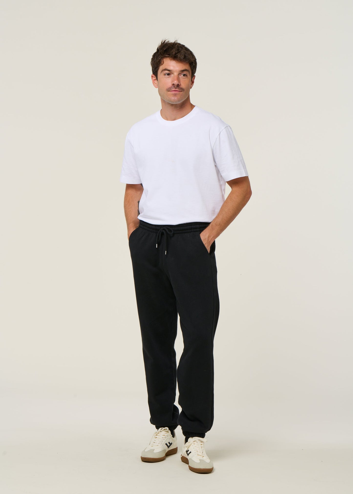 Jogging en coton bio | noir "Deep black"