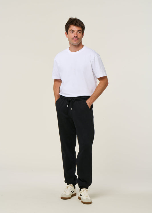 Jogging en coton bio | noir "Deep black"