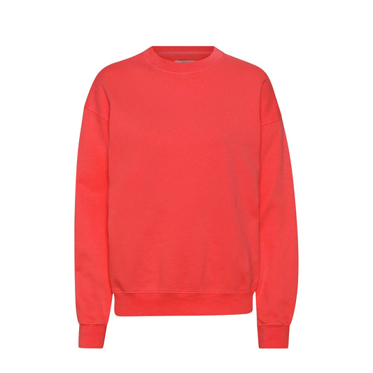 Sweat mixte oversize en coton bio | Orange sanguine "red tangerine"