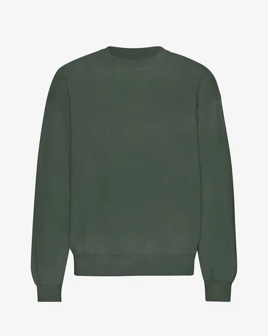 Sweat mixte oversize en coton bio | Vert forêt "midnight forest"