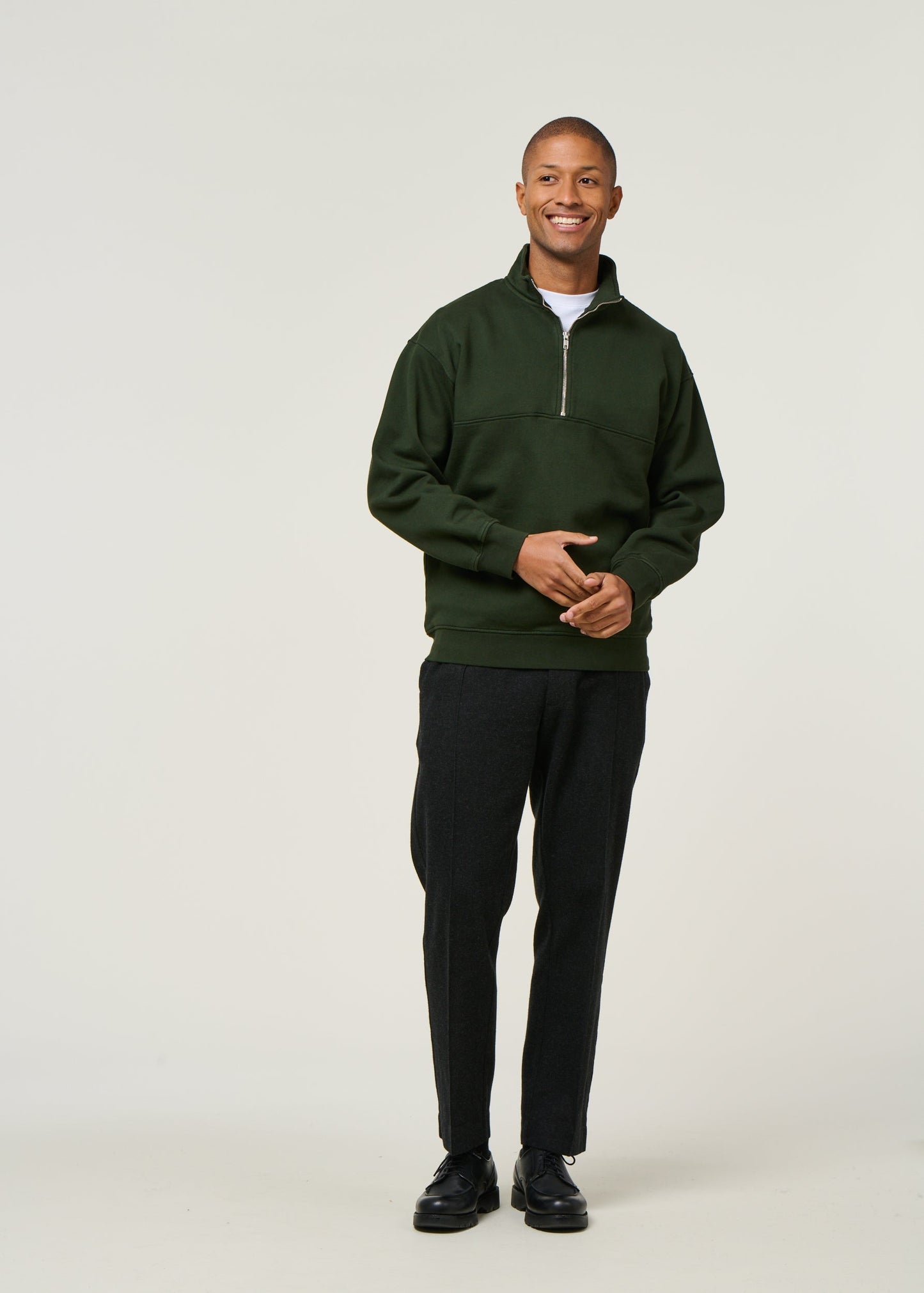 Sweat camionneur mixte en coton bio | vert "hunter green"