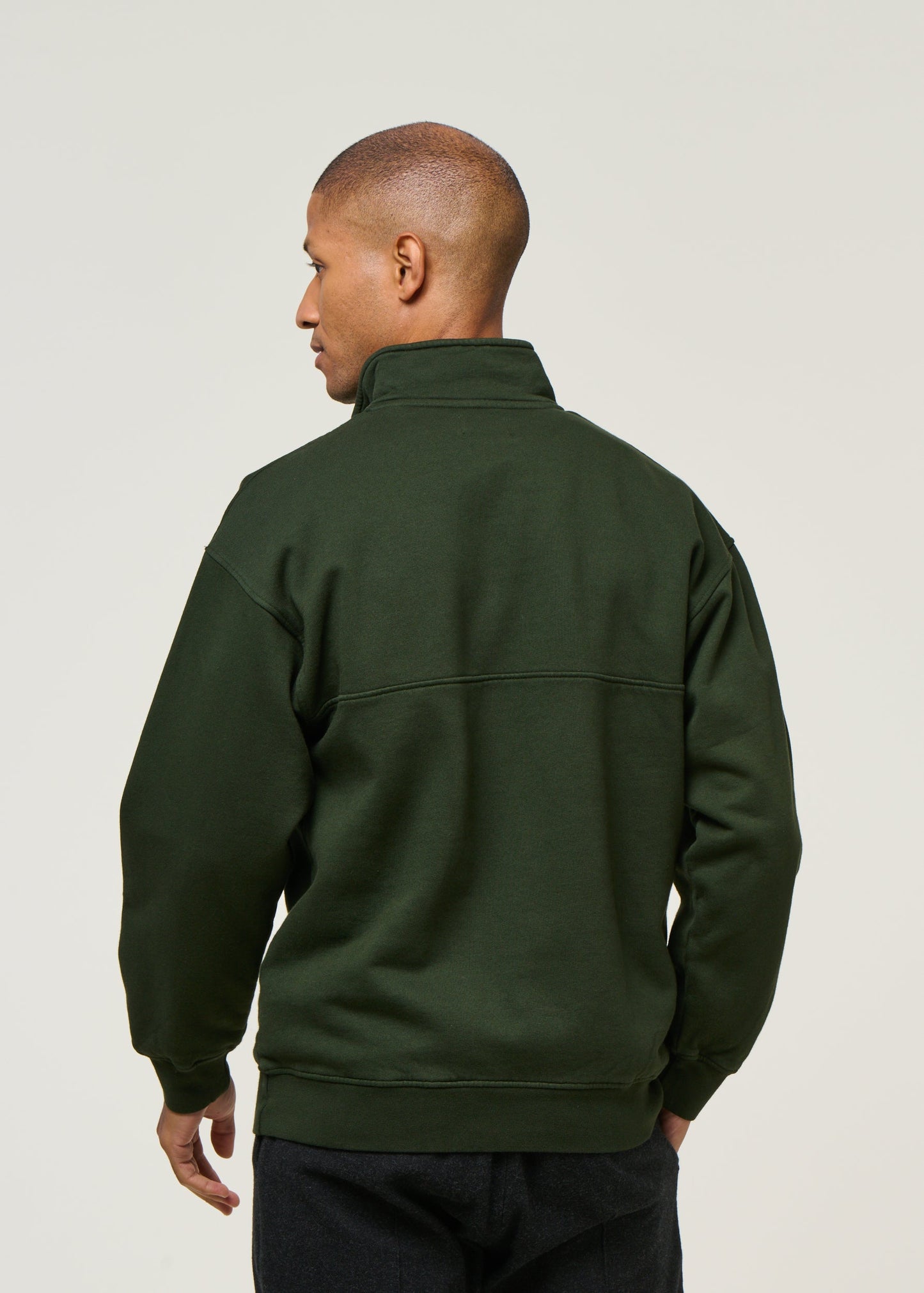 Sweat camionneur mixte en coton bio | vert "hunter green"