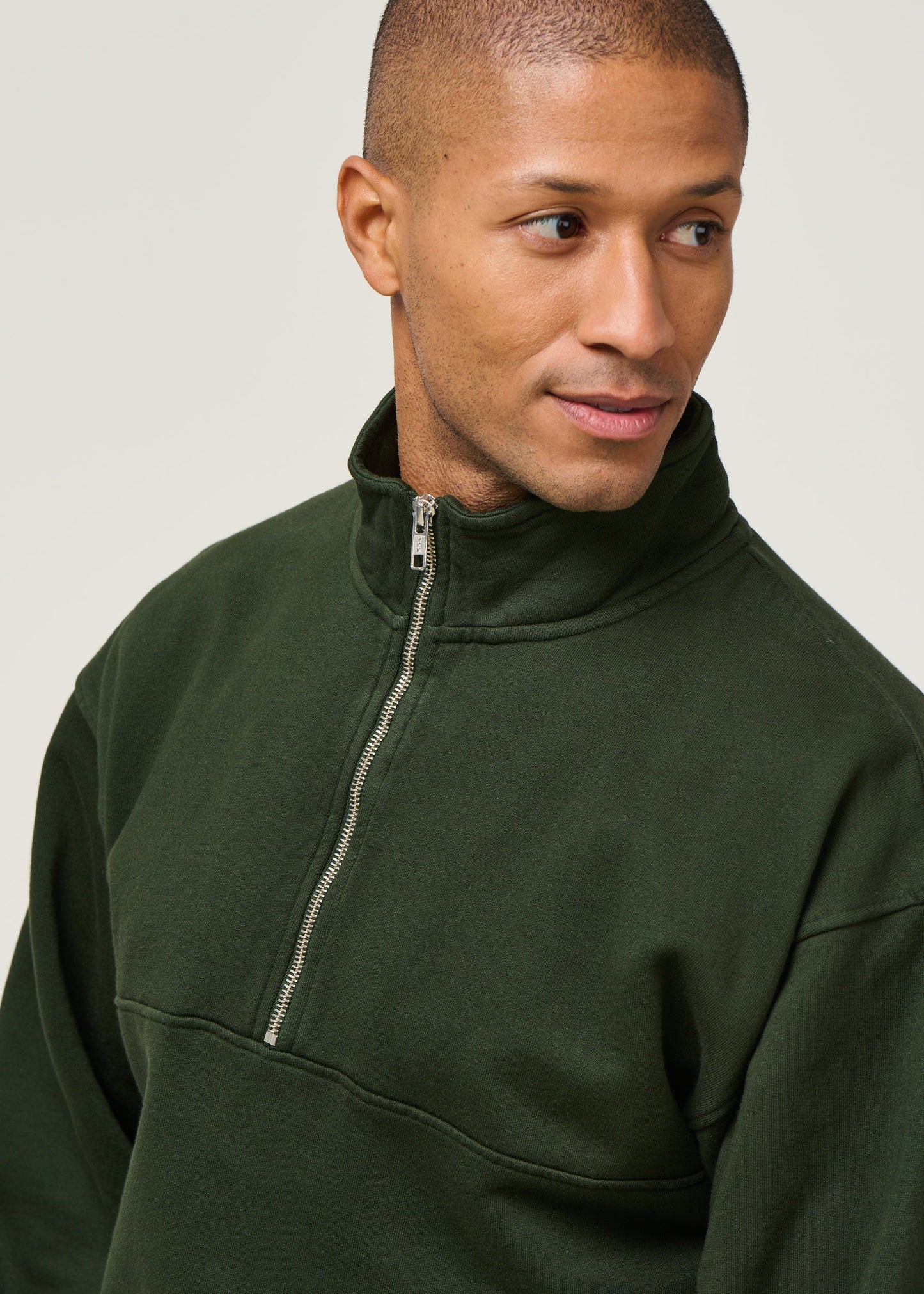 Sweat camionneur mixte en coton bio | vert "hunter green"
