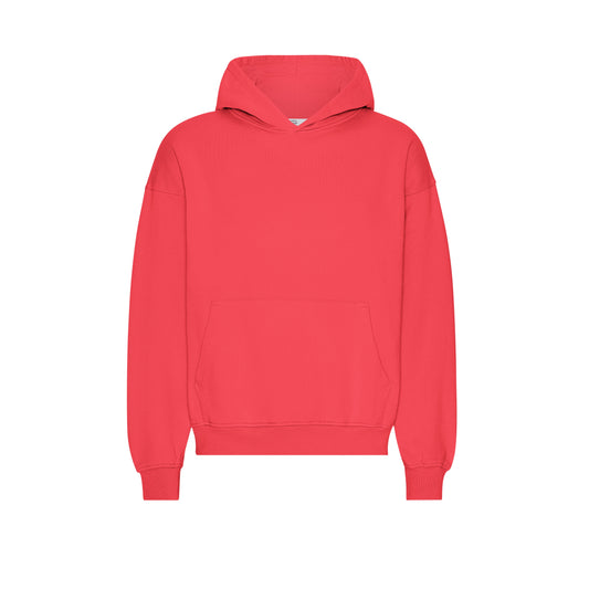 Sweat à capuche oversize en coton bio | Orange sanguine "red tangerine"