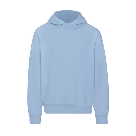 Sweat à capuche oversize en coton bio | bleu "seaside blue"