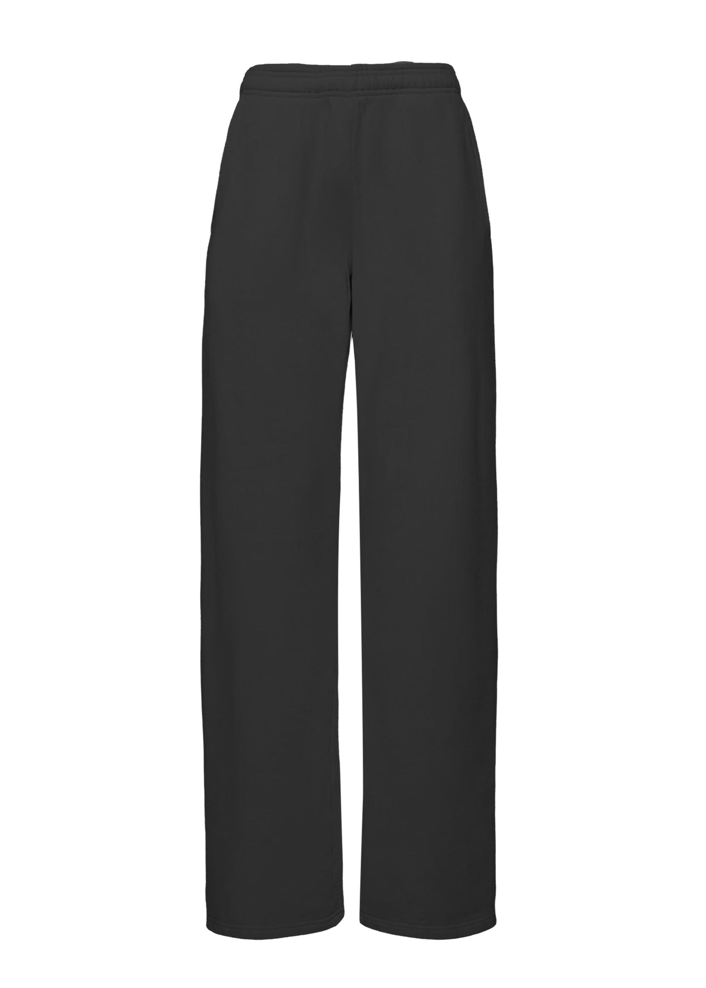 Jogging en coton bio | noir "organic straight leg sweatpants - deep black"