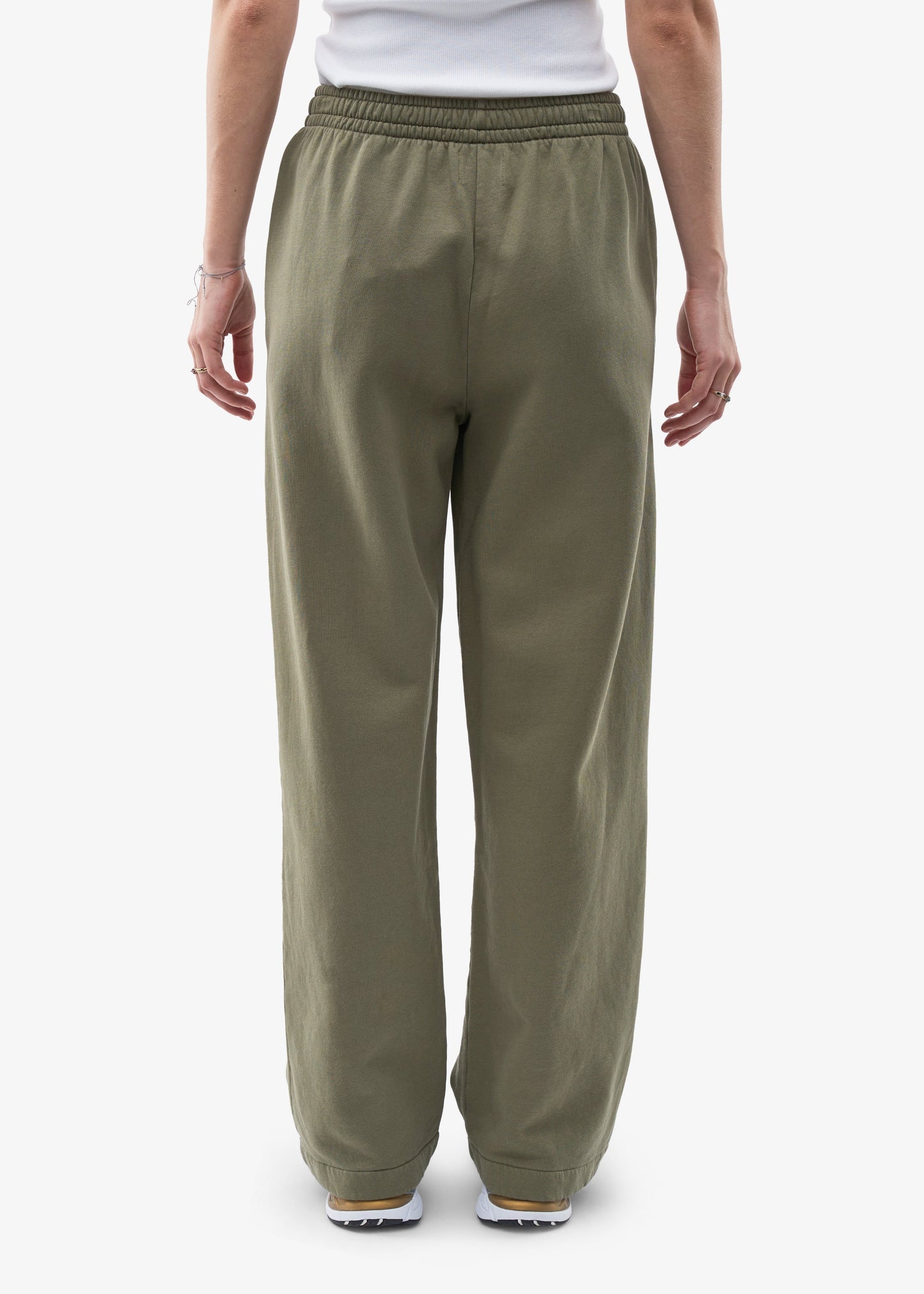 Jogging ample en coton bio | kaki "organic straight leg sweatpants - dusty olive"