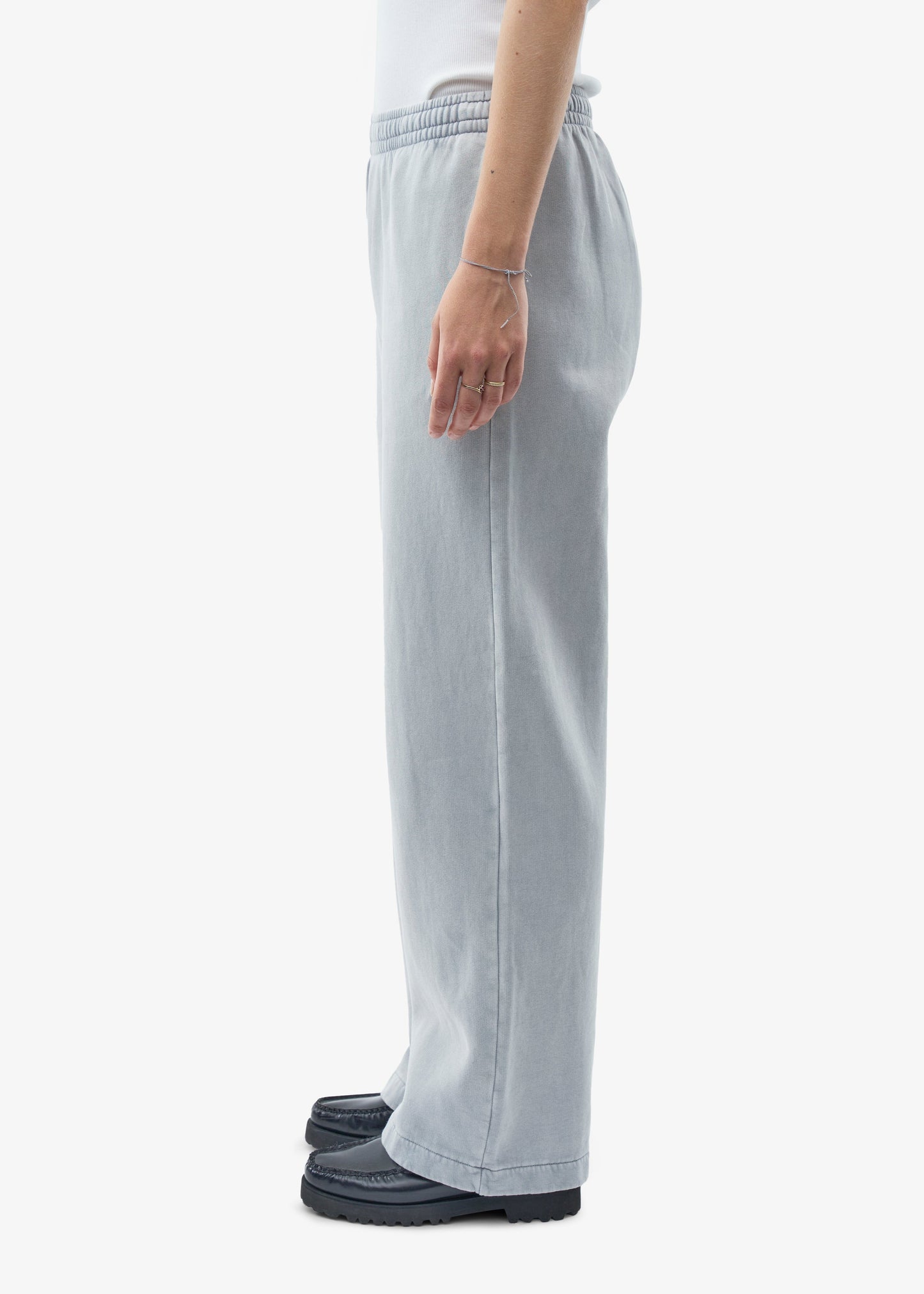 Jogging ample en coton bio | gris clair "organic straight leg sweatpants - faded grey"