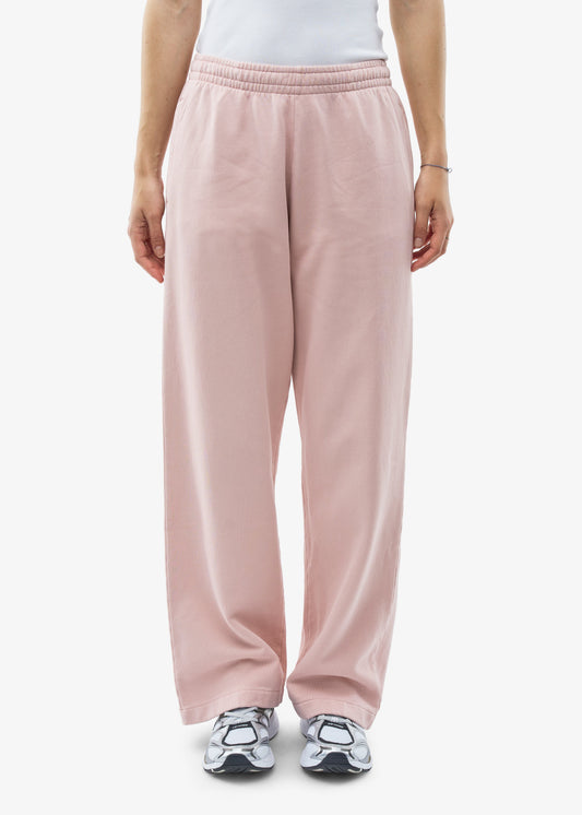 Jogging ample en coton bio | rose "organic straight leg sweatpants - faded pink"