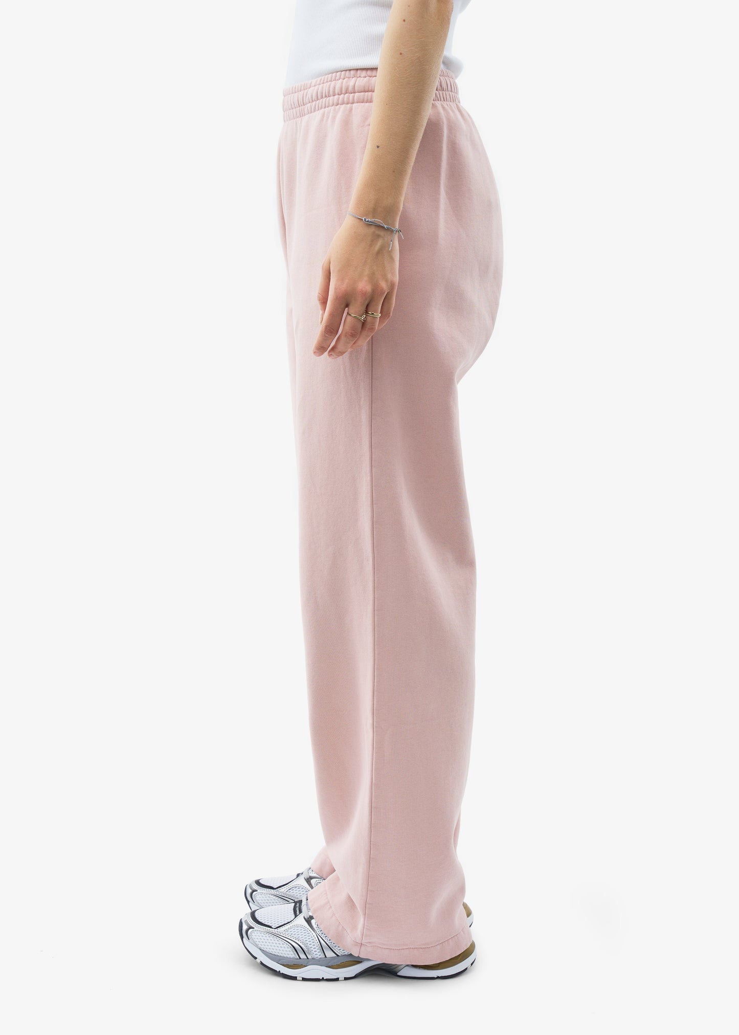 Jogging ample en coton bio | rose "organic straight leg sweatpants - faded pink"