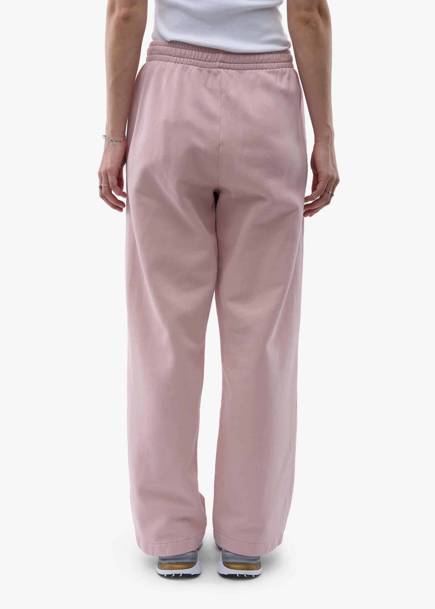 Jogging ample en coton bio | rose "organic straight leg sweatpants - faded pink"