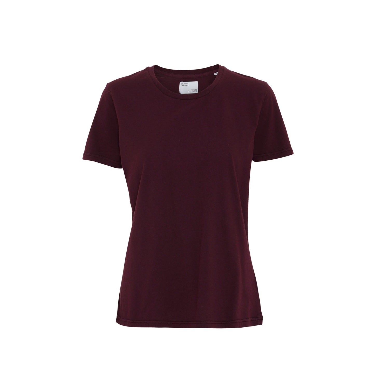 T-shirt manches courtes en coton bio | bordeaux "oxblood red"
