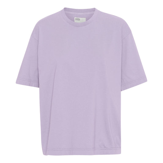 T-shirt oversize lilas en coton bio - women oversized t-shirt soft lavender